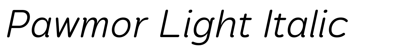 Pawmor Light Italic